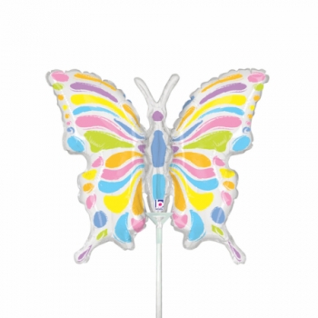 Mini-Folienballon "Schmetterling Pastell" (luftgefüllt)