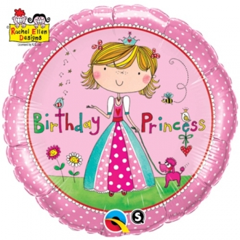 Folienballon "Birthday Princess", Rachel Ellen Design (heliumgefüllt)