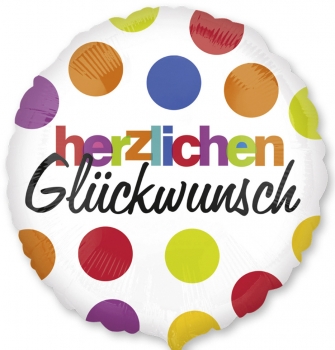 Folienballon "Herzlichen Glückwunsch", (heliumgefüllt)