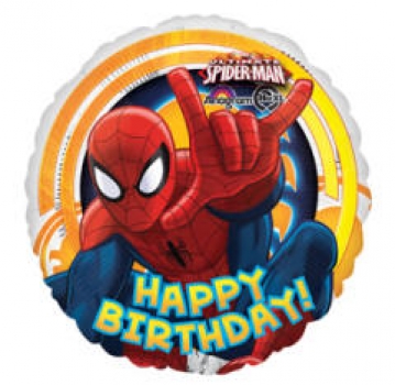 Folienballon "Happy Birthday - Spiderman", (heliumgefüllt)