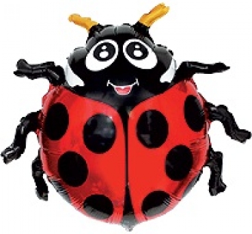 Mini-Folienballon "Marienkäfer - Ladybug" (luftgefüllt)