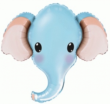 Mini-Folienballon "Elefant, blau" (luftgefüllt)