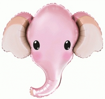 Mini-Folienballon "Elefant, rosa" (luftgefüllt)