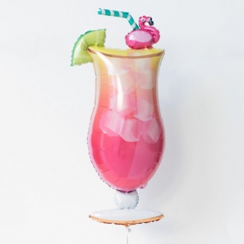 XXL-Folienballon "Cocktail-Flamingo"