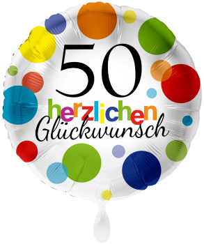 Folienballon "50 herzlichen Glückwunsch"