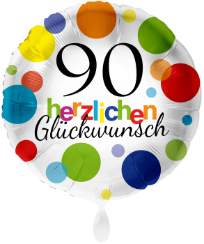 Folienballon "90 herzlichen Glückwunsch"