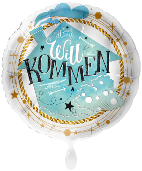 Folienballon "Sweet Home Willkommen"