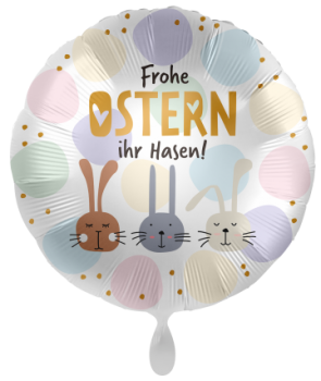 Folienballon "Frohe Ostern ihr Hasen"