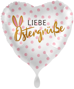 Folienballon "Liebe Ostergrüße" Herz