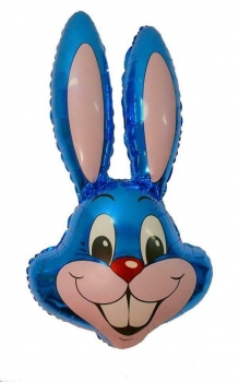 XXL-Folienballon "Hase-blau", (heliumgefüllt)