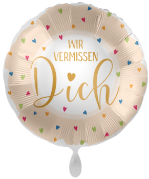 Folienballon "Wir vermissen dich"