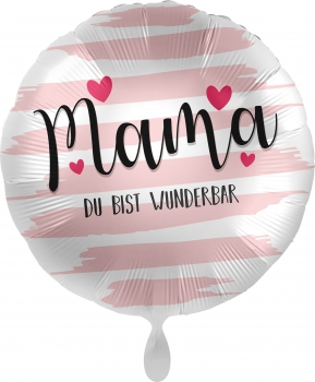 Folienballon "Mama du bist wunderbar" (heliumgefüllt)