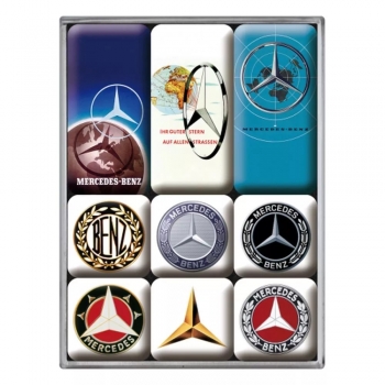 Nostalgic-Art, Magnet-Set, 9-teilig in Geschenkbox Mercedes