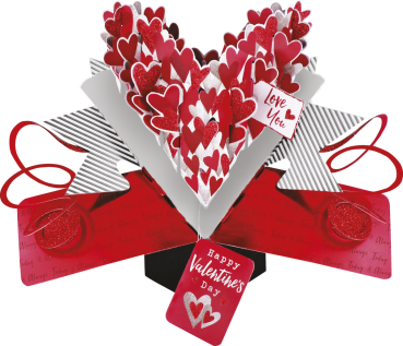 3D-Popup Karte, Valentinstag Herz