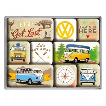 Nostalgic-Art, Magnet-Set, 9-teilig in Geschenkbox VW