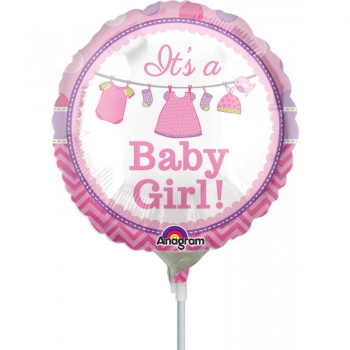 Mini-Folienballon "It's a Baby Girl"