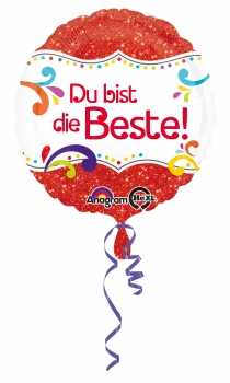 Folienballon "Du bist die Beste!", (heliumgefüllt)