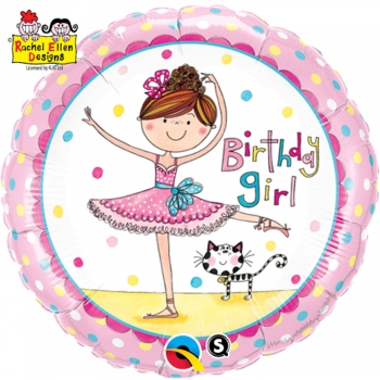 Folienballon "Birthday Girl, Rachel Ellen Design (heliumgefüllt)