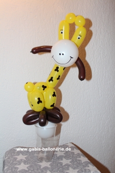 Ballongeschenk "Süßigkeiten-Becher", Giraffe