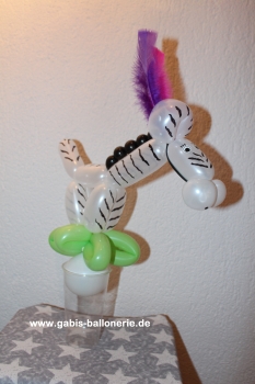 Ballongeschenk "Süßigkeiten-Becher", Zirkus-Pferd