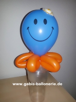 Ballongeschenk "Süßigkeiten-Becher", Smily