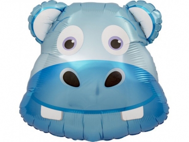 Mini-Folienballon "Nilpferd Happy Hippo"