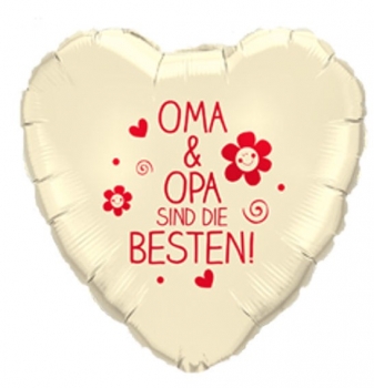 Folienballon "Oma & Opa sind die Besten", (heliumgefüllt)