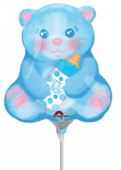 Mini-Folienballon "It's a Boy - Teddy", blau