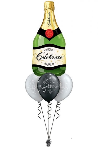 Ballonbouquet "Champagner" (heliumgefüllt)