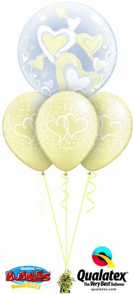 Ballon-Bouquet Hochzeit, Doppel-Bubble