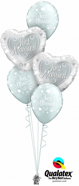 Ballon-Bouquet Hochzeit, Just Married