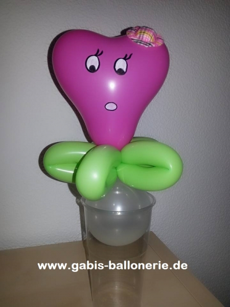 Ballongeschenk "Süßigkeiten-Becher", Herz