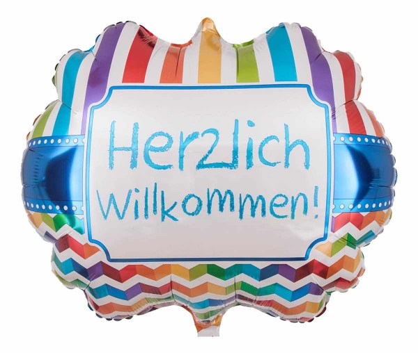 XXL-Folienballon "Herzlich Willkommen"